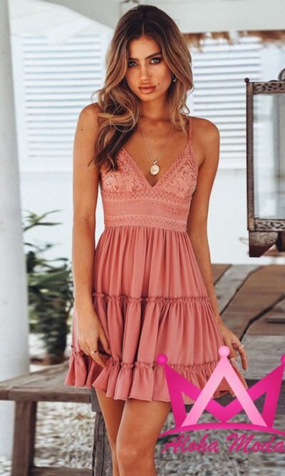 Vestido de verano con lazo en espalda