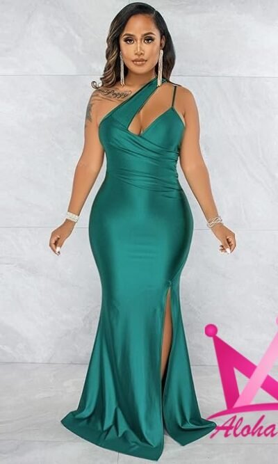 Vestido de noche verde