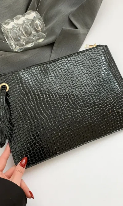 Carterón de Dama de Piel Sintética Negro