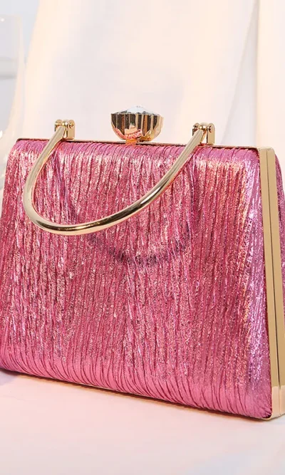 Bolsa de Noche con Decoración de Diamantes