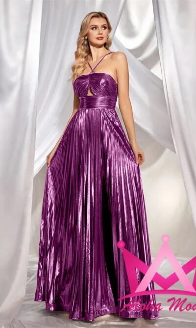 Vestido Maxi Metalizado Elegante