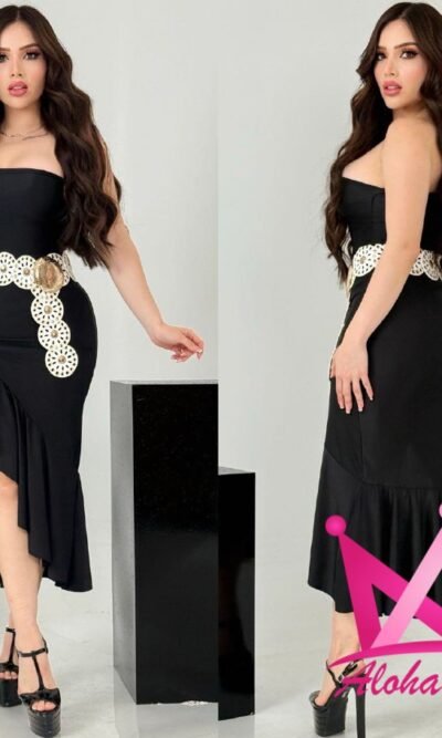 Vestido Strapless Negro