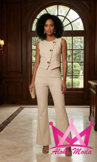 Conjunto Elegante en Beige