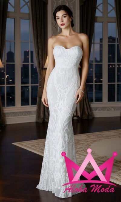 Vestido de novia de lentejuela