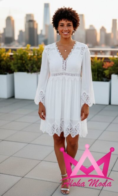 LC2211047 (3) Vestido corto blanco