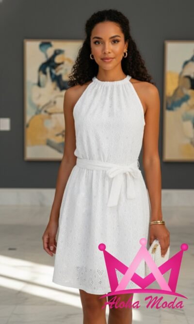 Vestido blanco de encaje