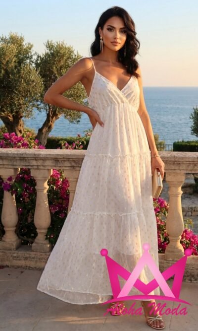 Vestido largo de tirantes