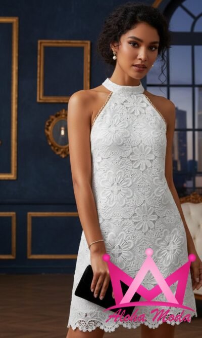 Vestido de encaje blanco