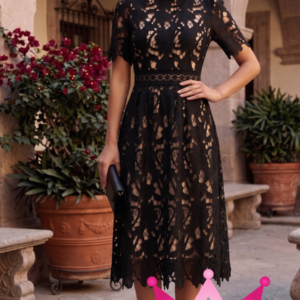 Vestido Elegante de Encaje Negro