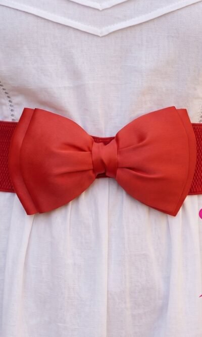Cinturón de Moño Rojo para Mujer